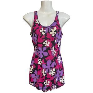 Vintage SPEEDO Womens Swimsuit Size 34L  One Piece Hawaiian Tropical Ultralight